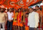 कांवड़ यात्रियों पर पुष्पवर्षा कर किया स्वागत