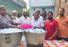 जुलूस-ए-मोहम्मदी पर फूलों की वर्षा