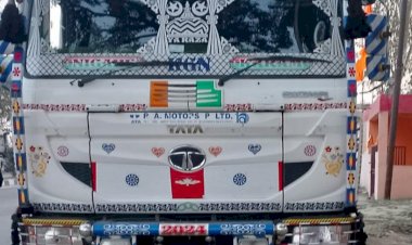 जालसाजी का भंडाफोड़: फर्जी नम्बर प्लेट लगे ओवरलोड डम्पर को पुलिस ने पकडा