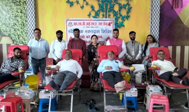 बहेड़ी में रक्तदान शिविर में 41 रक्तवीरों ने किया रक्तदान