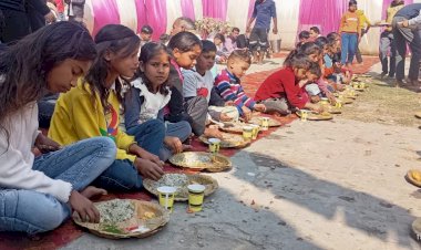 समरसता पर्व पर सेंथल में खिचड़ी सहभोज