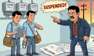 बिजली बिलों की लापरवाही पर चला डंडा