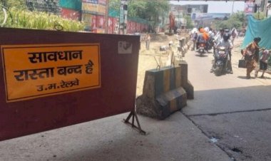 रेलवे पुल निर्माण से यात्री परेशान