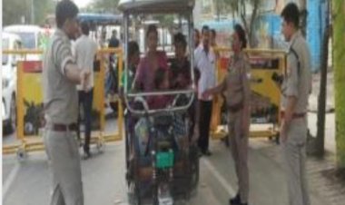 ई-रिक्शा चालकों पर यातायात पुलिस की बड़ी कार्रवाई