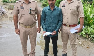 बिथरी चैनपुर में तमंचे और दो कारतूस के साथ युवक गिरफ्तार