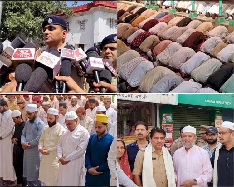 अलविदा जुमे की नमाज में पुलिस का कड़ा पहरा, सड़कों पर दिखा कानून का रौब