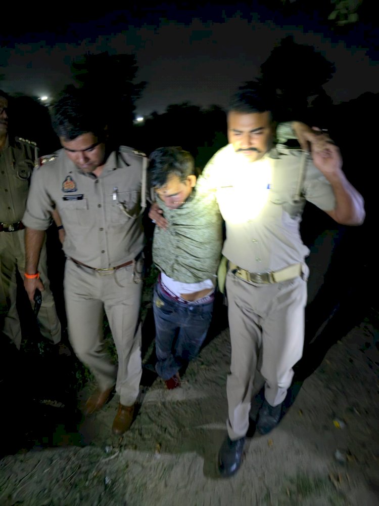 नाबालिग से अनैतिक कृत्य करने वाला आरोपी मुठभेड़ में गिरफ्तार