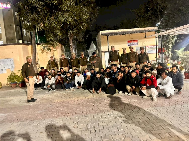 बहेड़ी पुलिस की सख्त कार्रवाई, खुले में शराब पीने वाले 47 लोग हिरासत में