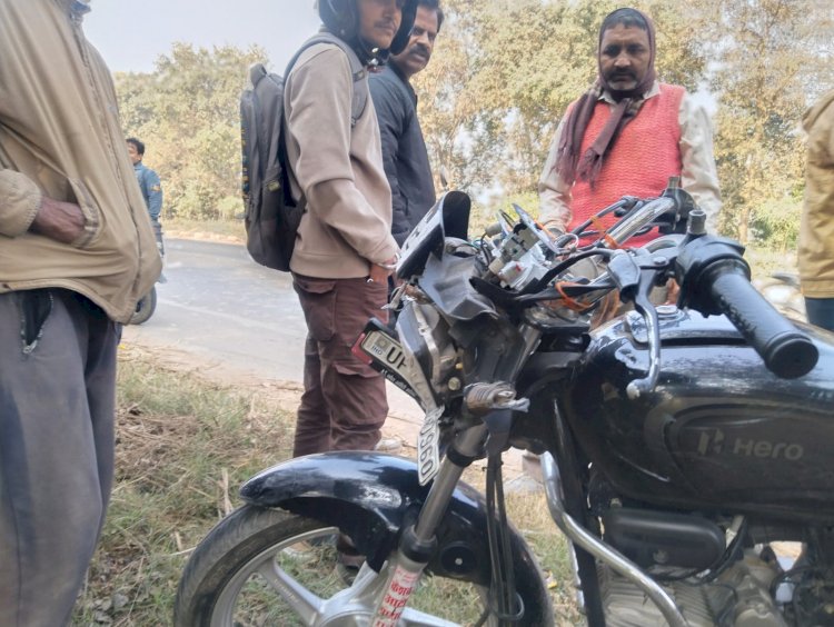 मीरगंज नेशनल हाईवे पर दो बाइकों में जबरदस्त टक्कर, दो की हालत गंभीर
