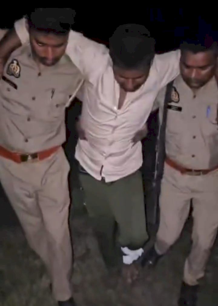 बहेड़ी में पुलिस मुठभेड़ के बाद दो शातिर लुटेरे गिरफ्तार, पैर में गोली लगने से एक घायल