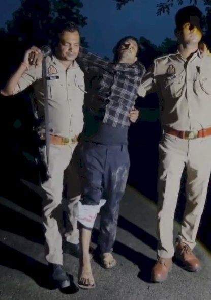 भाई की हत्या का आरोपी पुलिस मुठभेड़ में गिरफ्तार, पैर में लगी गोली