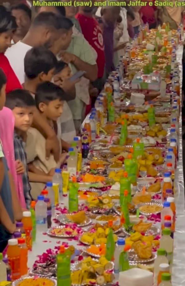 सैंथल में शिया समुदाय ने मनाया यौम-ए-विलादत, राहगीरों को कराया भोजन