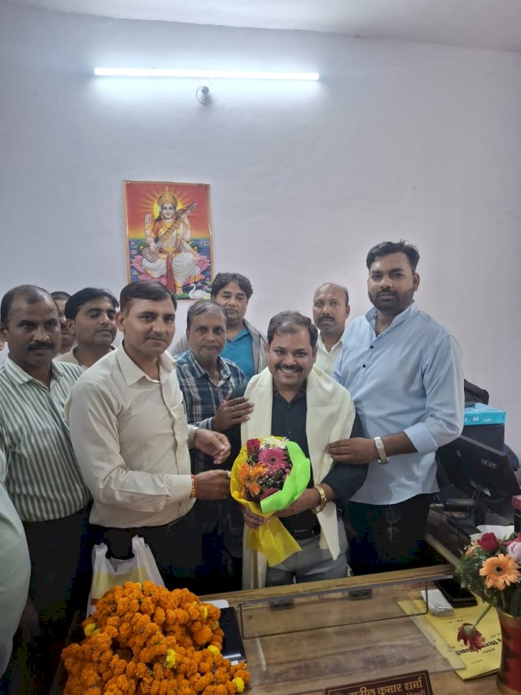 शिक्षक संघ ने नवागत बीईओ का किया आत्मीय स्वागत