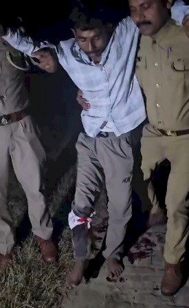गौकशी के खुलासे में मुठभेड़, पैर में गोली लगने से आरोपी घायल